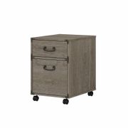 Ironworks 2 Drawer Mobile File Cabinet - Gray