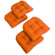 U Shaped Outdoor Tufted Chair Cushions - Set of 4