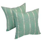 17" Outdoor Throw Pillows - Set of 2, Green