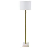 62" Metal Floor Lamp with Marble Base - Gold