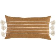 Gretchen Vegan Leather Throw Pillow - 26", Brown