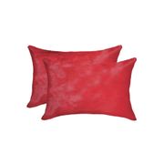 Cowhide Pillow - Set of 2, 20" x 12", Firecracker
