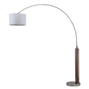 Aries Nickle 86.5" Arc Floor Lamp with White Shade
