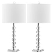 Victoria Clear 25" Crystal Ball Lamp - Set of 2