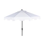 Uv White Resistant Zimmerman 9 Ft Crank Market Push Button Tilt Umbrella With Flap