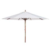 Cannes White 9' Wooden Outdoor Umbrella