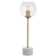 Caden Brass Gold/White 22.25" H Table Lamp