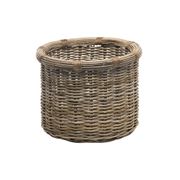 Round Rattan Kobo Storage Basket - Gray