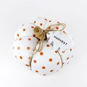 "Harvest" Puffy Pumpkin - White/Orange