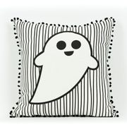 Reversible Fall Linen Pillow - Ghost/Pumpkin
