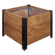 Grapevine Recyled Wood/Metal Urban Garden Planter - 17", Square