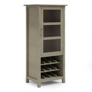 Avalon High Storage Wine Rack Cabinet - Distressed Gray