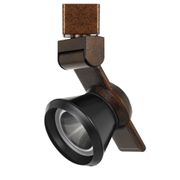 12W Integrated LED Metal Track Fixture with Cone Head - Rust/Black