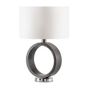 Tracey Ring Table Lamp - 24", Charcoal Gray