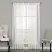 Mannino Single Curtain Panel - 29"W x 108"L, White