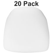 Hard White Fabric Chiavari Chair Cushion - Set of 20