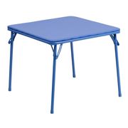 Kids Faux Leather Folding Table - Blue