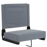 Grandstand Comfort Seats by Flash with Ultra-Padded Seat - Gray