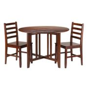 Alamo 3-Piece Round Drop Leaf Table with 2 Hamilton Ladder Back Chairs