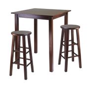 Parkland 3-Piece High Table Set - 2 Square Leg Bar Stools
