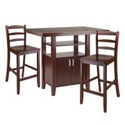 Albany 3-Piece Set High Table with Ladder Back Counter Stools