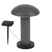 Cement 13.2" Mushroom-Top LED Solar Bollard Light
