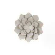 Tipped Metal Flower Wall Decor - Dark Gray and Gold