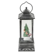 Holiday Santa and Tree LED Plastic Lantern