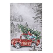 Christmas Vintage Truck Canvas Print with LED Lights