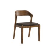 Rasmus Faux Leather Dining Chair - Chestnut Wire-Brush