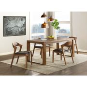 Rasmus 5-Piece Dining Set - Table, 4 Side Chairs, Chestnut Wire-Brush