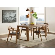 Rasmus 5-Piece Dining Set - Table, 4 Arm Chairs, Chestnut Wire-Brush