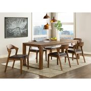 Rasmus 7-Piece Dining Set - Table, 6 Side Chairs, Chestnut Wire-Brush