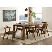 Rasmus 7-Piece Dining Set - Table, 4 Side Chairs, 2 Arm Chairs, Chestnut Wire-Brush