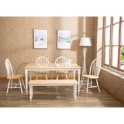 Farmhouse 6-Piece Dining Set - White and Natural