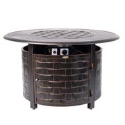 Armstrong Round Aluminum LPG Fire Pit - Antique Brushed Bronze