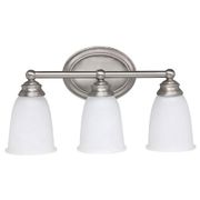 3-Light Bathroom Vanity Light - 9.5", Matte Nickel