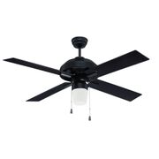 South Beach 52" Ceiling Fan with Light Kit - Flat Black