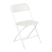 HERCULES Series Premium Plastic Folding Chair - White