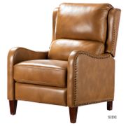 Hyde Genuine Leather Recliner - Camel