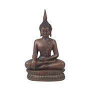 Generous Sitting Buddha Garden Statue -Brown