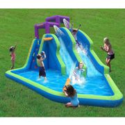 Kahuna Twin Falls Outdoor Inflatable Splash Pool Backyard Water Slide Park