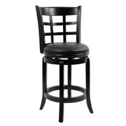 Kyoto Faux Leather 24" Swivel Counter Stool - Black