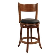 Palmetto Faux Leather 24" Swivel Counter Stool - Fruitwood