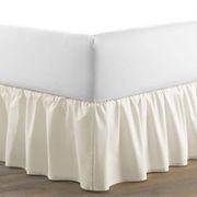 Cotton Panel Bed Skirt - King, Beige