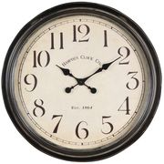 Whitley Clock - 24.5", Aged Black