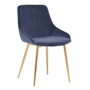 Heidi Velvet Dining Accent Chair - Blue