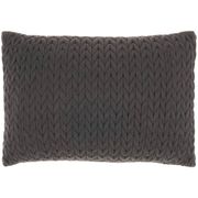 Quilted Chevron ET299 Lumbar Pillow - 20", Charcoal