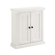 Seaside Distressed White Wall Cabinet