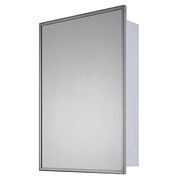 Surface Mounted Mirrored Door Medicine Cabinet - 20", Stainless Steel